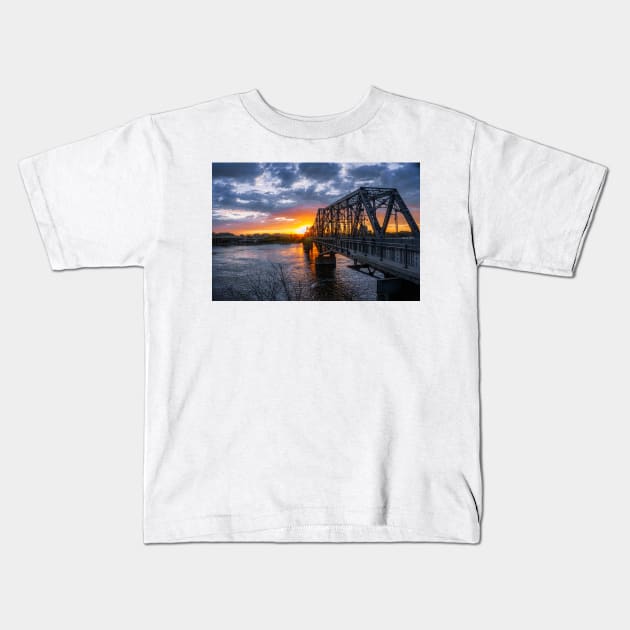 The Royal Alexandra Interprovincial Bridge Ottawa Kids T-Shirt by Robtography